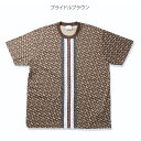 バーバリー BURBERRY MUNLEY TBM Tシャツ メンズ モノグラムストライププリント 半袖 コットンTシャツ ブラウン XS/S/M/L 8018239