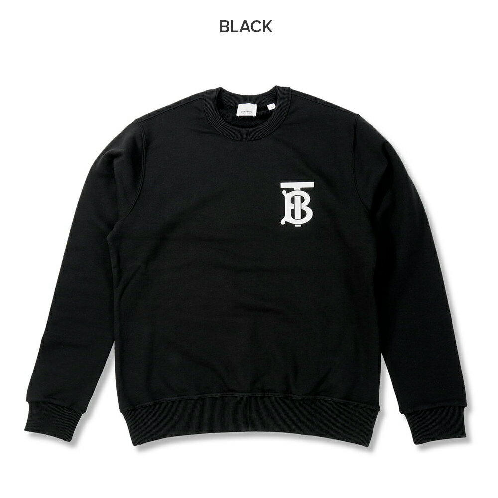【ポイント5倍！5/6 9:59迄！】バーバリー BURBERRY DRYDEN TB スウェット トレーナー メンズ モノグラムモチーフ コットン スウェットシャツ ブラック XS/S/M/L 8024602 ブランド 長袖 クルーネック おしゃれ 黒