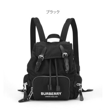 バーバリー BURBERRY バックパック レディース リュックサック バッグ カバン ロゴプリント ナイロン ブラック 80212581