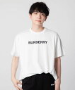 バーバリー Tシャツ メンズ バーバリー BURBERRY 8055309 Tシャツ メンズ トップス 半袖 コットン クルーネック カットソー ロゴプリント クルーネック 白 カジュアル オーバーサイズ HARRISTON ホワイト XS S M L XL