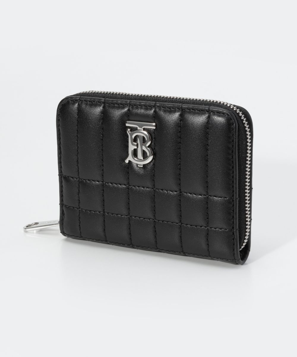 バーバリー BURBERRY 8064825 小銭入れ LS LOLA MN ZIP WALLET QXC レディース 財布 コインケース キルティングレザー ローラ ジップウォレット カードケース ミニ財布 プレゼント お祝い 記念 ビジネス 通勤 通学 コンパクト ギフト ラウンドジップ ブラック×パラジウム