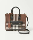 バーバリー BURBERRY 8069661 トートバッグ レディース バッグ ミニ フレヤ チェック ショルダー カジュアル 2way 肩掛け 鞄 プレゼント お祝い 記念 お出かけ ギフト MINI FREYA TOTE ダークバーチブラウン