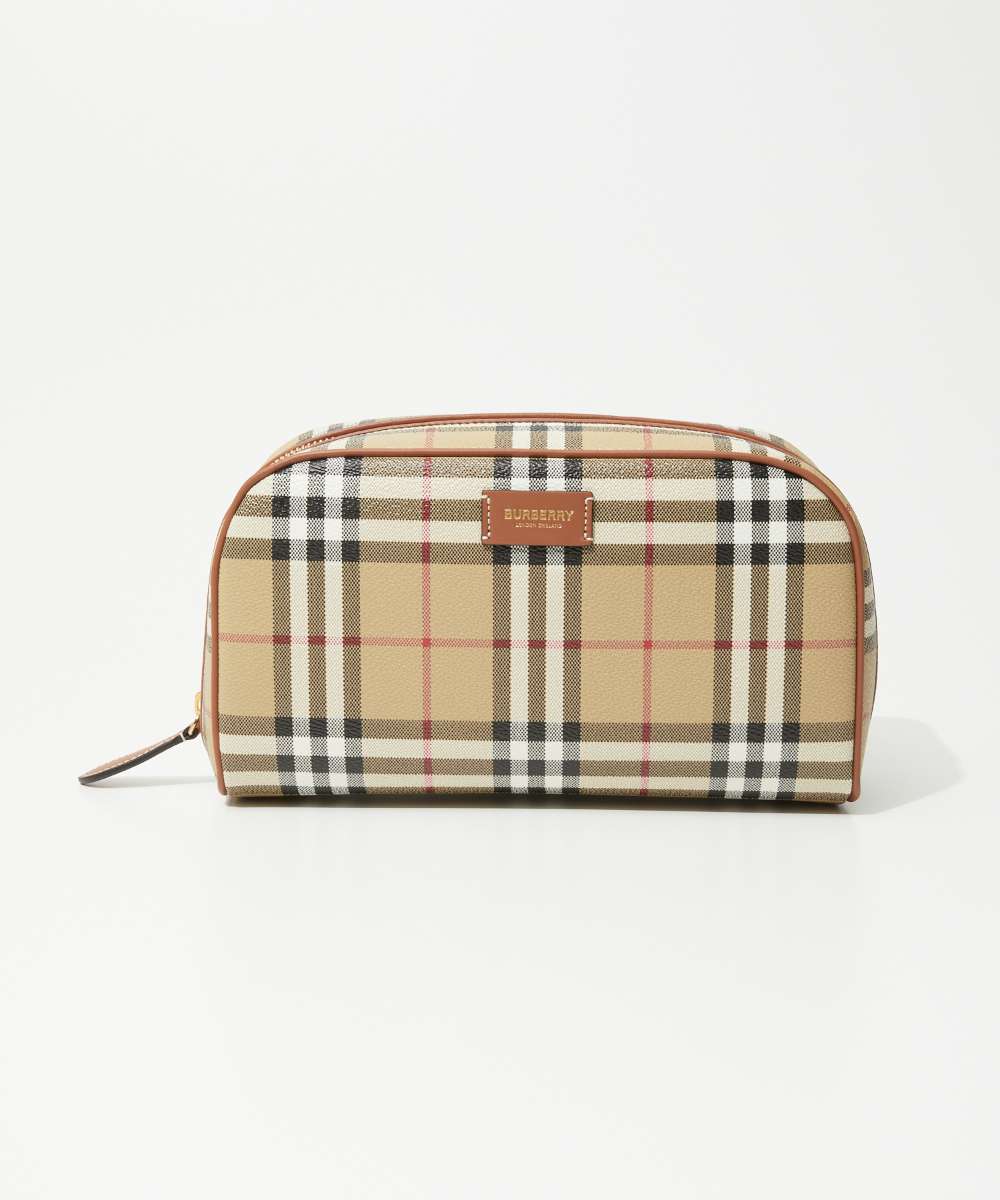 ハンドバッグ バーバリー BURBERRY LS MD COSMETIC POUCH DFC 8067158 A7026 レディース バッグ セカンドバッグ ラージ クラッチバッグ ポーチ おしゃれ ハンドバッグ サブバッグ 収納 大容量 レザー 鞄 プレゼント お祝い 記念 ギフト