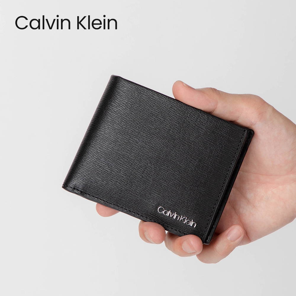 カルバンクライン CALVIN KLEIN K50K507404 二つ折り財布 メンズ 財布 BAX ミニ財布 小銭入れ シンプル レザー 本革 小物 ロゴ コンパクトウォレット プレゼント お祝い 記念 コンパクト財布 無地 ブラックのサムネイル