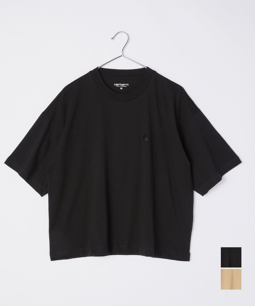 カーハート Carhartt I030656 Tシャツ レディース トップス 半袖 チェスター WIP CHESTER T-SHIRT カジュアル シンプル 無地 コットン レギュラーフィット 綿 プレゼント ギフト お出かけ ブラック ダスティーブラウン XS S M L