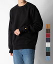 カーハート Carhartt I026383 スウェット メンズ トップス トレーナー チェイス 長袖 CHASE SWEATSHIRT WIP クルーネック コットン 綿 カジュアル 無地 シンプル ストリート XS S M L XL ブラック ネイビー グレー ブラウン ブルー ジュニパー