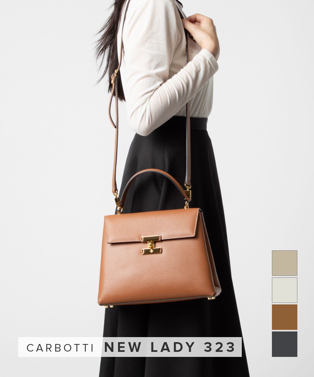 樂天商城 - カルボッティ CARBOTTI NEW LADY 323 ニューレディ パルメラート カーフスキン NEW LADY P323 ハンドバッグ ショルダーバッグ レディース バッグ