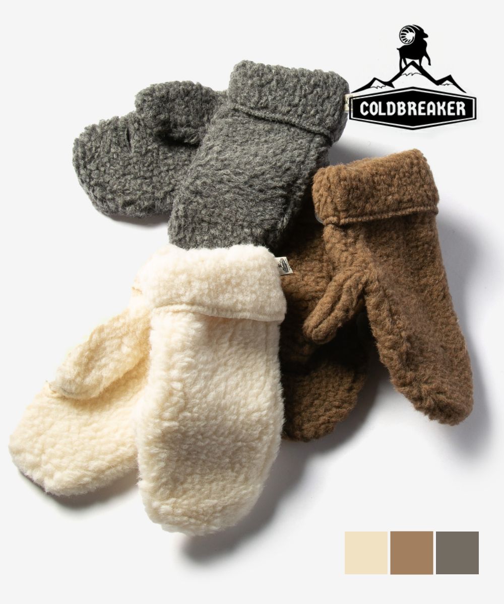 コールドブレーカー COLDBREAKER FREEZE MITTENS with SLITS FM-SLIT 手ぶくろ レディース ファッション小物 指抜き ミトン スマホ 操作 ボア ウール 防寒 グローブ ギフト プレゼント 誕生日 お祝い クリスマス 手袋