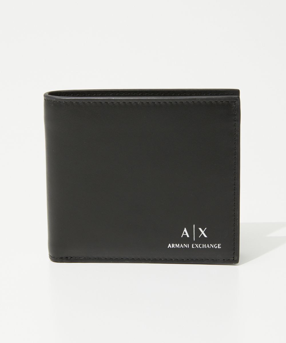 アルマーニ アルマーニ エクスチェンジ ARMANI EXCHANGE 958098 CC845 二つ折り財布 メンズ 財布 ミニ財布 小銭入れ A/X ロゴ カードケース プレゼント コンパクト 無地 コンチネンタルウォレット ギフト ブランド お祝い ブラック