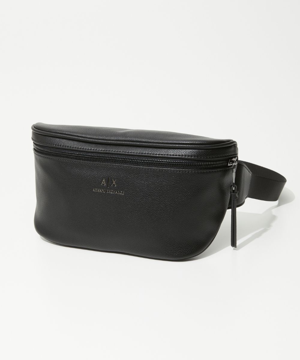 ＼11%OFF／ アルマーニ エクスチェンジ ARMANI EXCHANGE 952398 CC830 ボディバッグ メンズ バッグ ウエストポーチ ベルトバッグ A/X ブランドロゴ クロスボディ お出かけ 旅行 無地 シンプル カジュアル ギフト プレゼント 鞄 ブラック