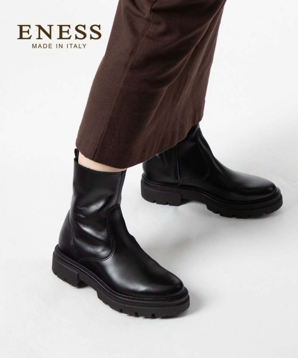 【正規品】 エネス ENESS インサイドジッパーアンクルブーツ ST-7938 ブーツ レディース シューズ