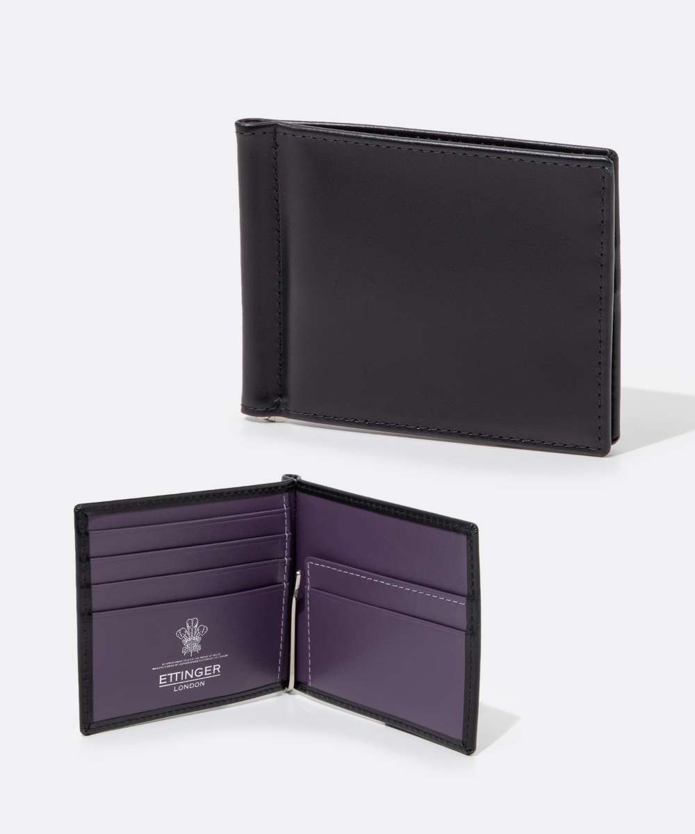 エッティンガー ETTINGER ST787AJ 二つ折り財布 Money Clip Wallet メンズ 財布 本革 マネークリップ カーフレザー …