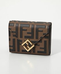 フェンディ ミニ財布 レディース フェンディ FENDI 8M0480 ADYM 三つ折り財布 レディース 財布 ミニ財布 小銭入れ レザー FFロゴ プレゼント お祝い 記念 コンパクトウォレット 折財布 ギフト MINI TRIFOLD ブラウン