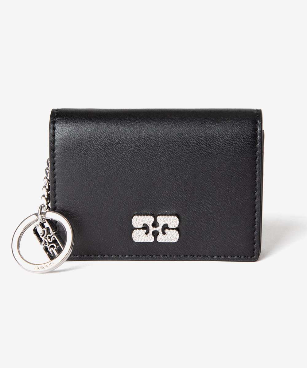 樂天商城 - ガニー GANNI Bou Flap Card Holder Strass ボウ フラップ カードホルダー A6395 5898 カードケース レディース 財布 小物