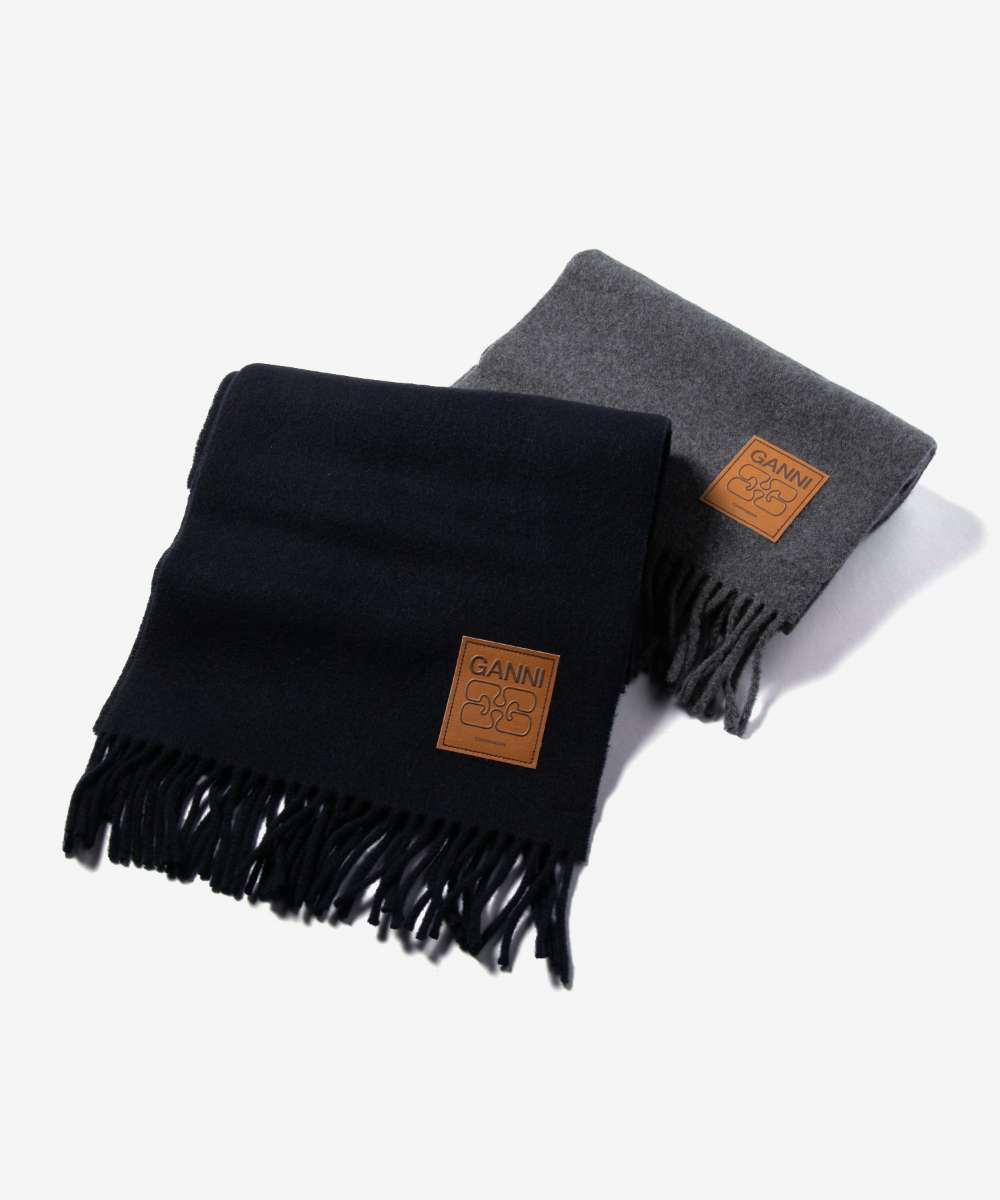 Rakuten - ガニー GANNI Wool Scarf ウールスカーフ A6931 5959 A6932 5959 マフラー レディース ファッション小物