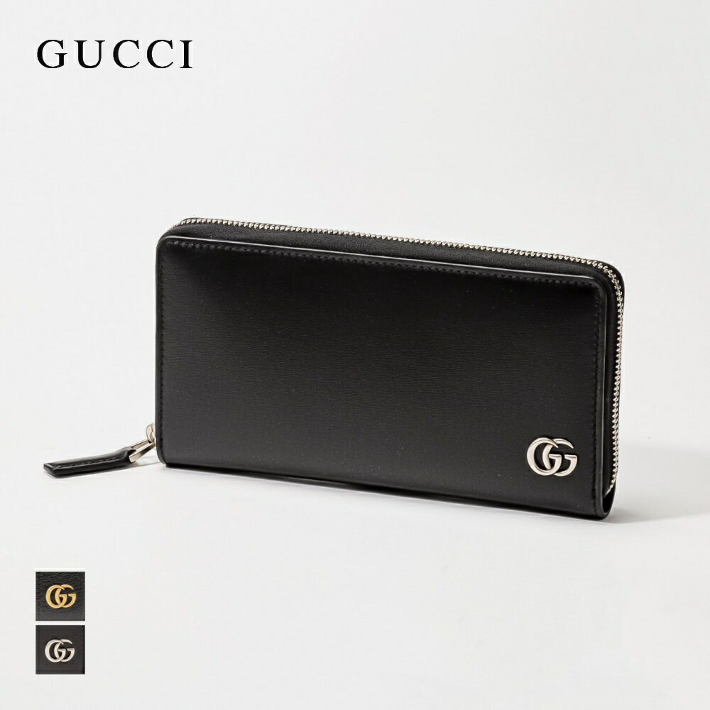 グッチ 財布（メンズ） グッチ GUCCI 428736 0YK0N 長財布 革財布 メンズ レディース 財布 ロングウォレット レザー 本革 ロゴ GGマーモント プレゼント ラウンドファスナー ブランド 黒 おしゃれ ギフト 誕生日 シンプル お祝い 記念 ファッション 1000 ブラック 428736 DJ20T