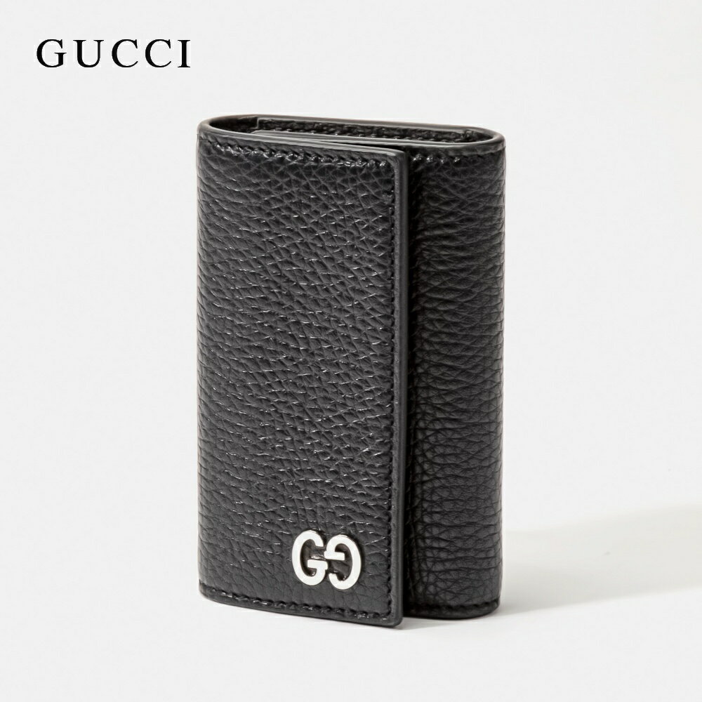 グッチ GUCCI 473924 A7M0N キーケース メンズ レディース ファッション小物 6連 レザー シンプル コンパクト スマートキー ダブルG 革 ギフト プレゼント カジュアル 誕生日 記念日 お祝い 記念 通勤 通学 1000 ブラック