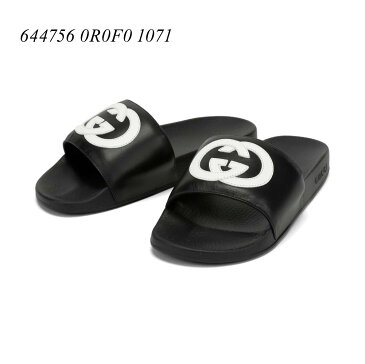 【2000円OFFクーポン配布中!11日1:59迄】グッチ GUCCI サンダル メンズ シューズ インターロッキングG スライドサンダル ラグジュアリー ブランド イタリア ビーチサンダル シャワーサンダル GG ブラック 26~28cm 644756-0R0F0