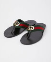 グッチ GUCCI 630307 H9020 サンダル メンズ シューズ トングサンダル ウェブ付き レザー クラシカル フラット ストライプ ストラップ プレ...