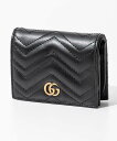 グッチ ミニ財布 レディース グッチ GUCCI 466492 DTD1T 二つ折り財布 C.CASE(655M)GG M.2.0 LION TRAP レディース 財布 カードケース シェブロン キルティング レザー GGマーモント 小銭入れ 紙幣入れ ミニ財布 プレゼント ロゴ ギフト お祝い 記念 コンパクト ブラック