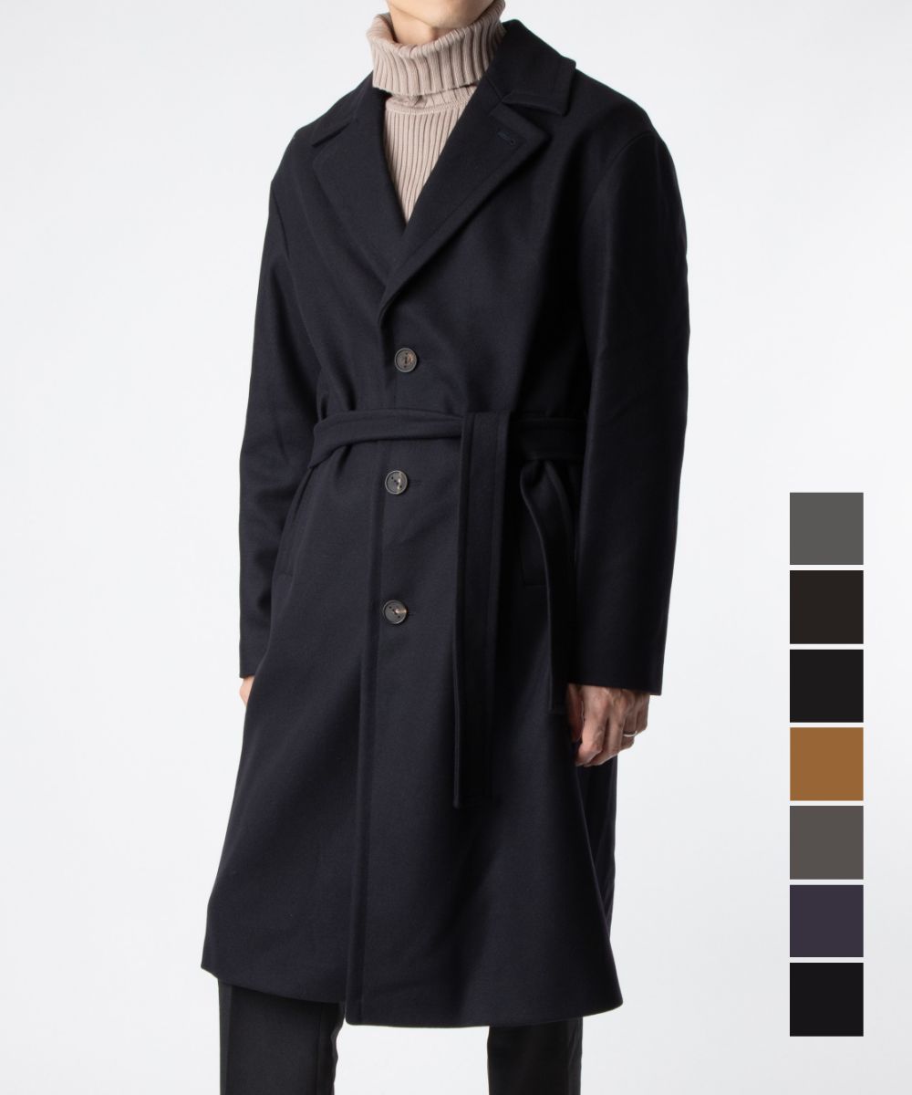 イーヴォ HEVO OSTUNI E725 G725 コート メンズ アウター ベルテッドコー オストゥーニ ビジネス ロングコート チェスターコート カジュア...