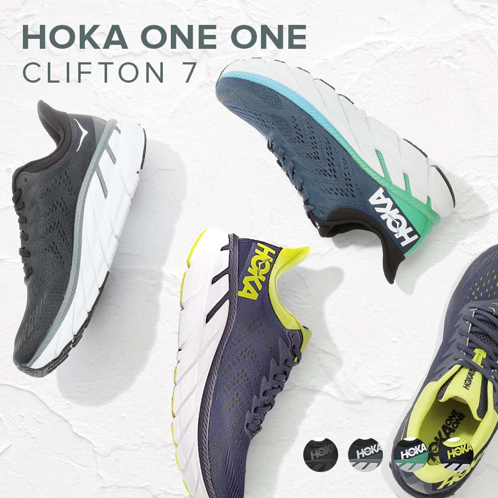 ホカオネオネ HOKA ONE ONE CLIFTON7 クリフトン7 メンズ スニーカー ランニングシューズ ロード クロスカントリー ウォーキング 普段履き 軽量 厚底 25.0〜28.5cm 1110508 2020年新作 秋冬モデル