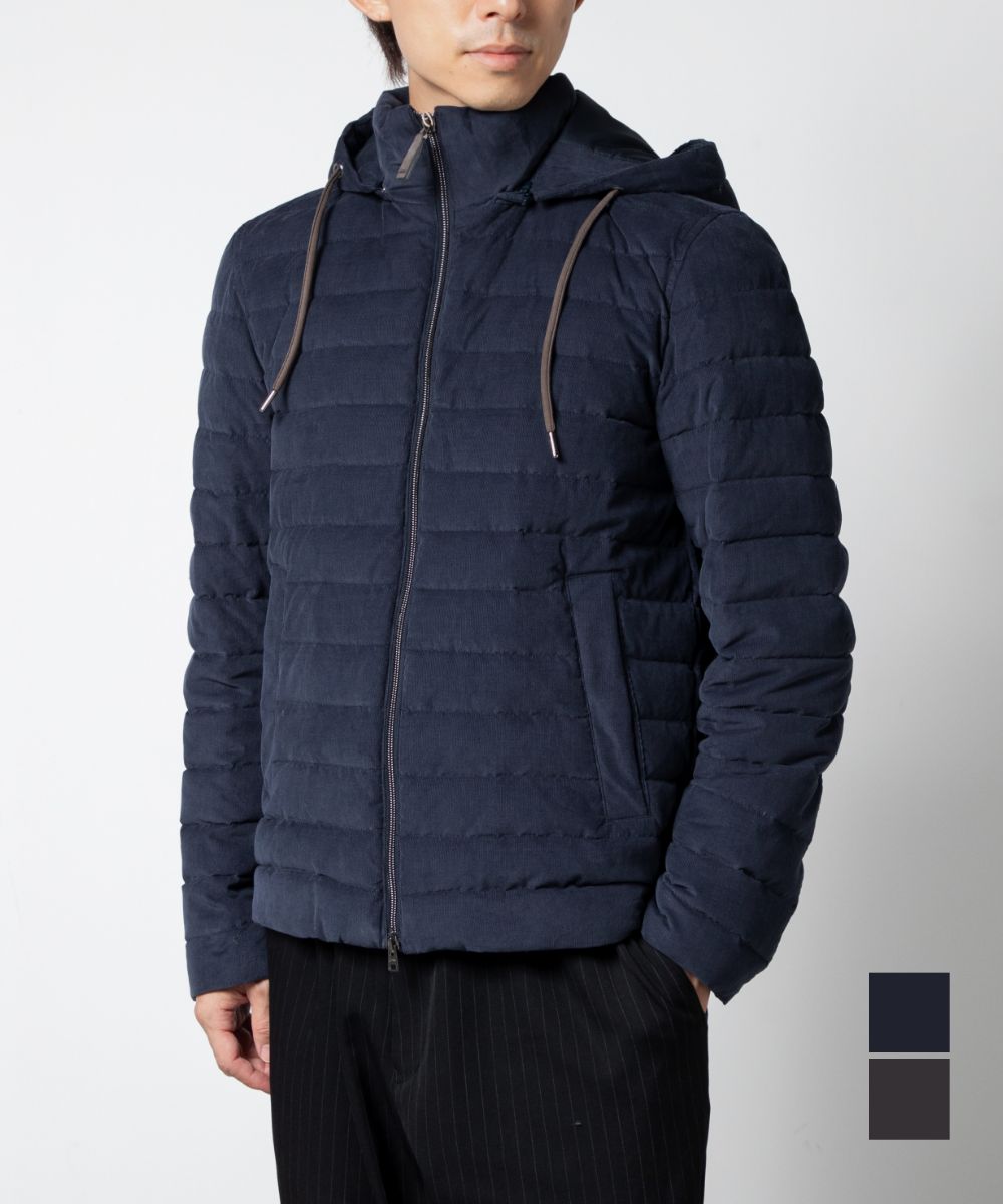 乐天商城 - ヘルノ HERNO RESORT リゾート JACKET IN LIGHT CORDUROY ライトコーデュロイ ジャケット PI00105UR 13265 ダウンジャケット メンズ アウター