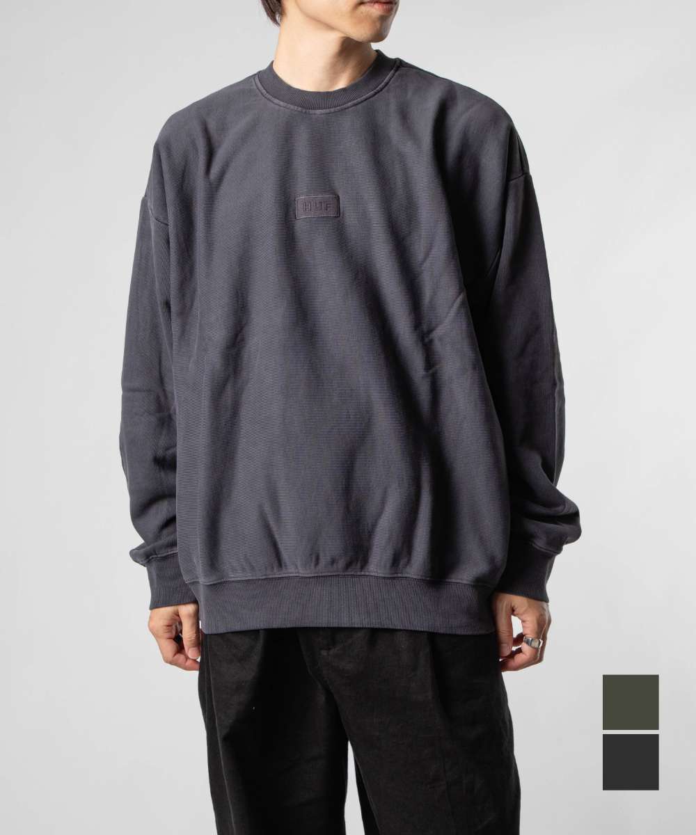 樂天商城 - ハフ HUF FL00230 スウェット MASON CREWNECK FLEECE メンズ レディース トップス メイソン クルーネック 長袖 ロゴ シンプル ストリート カジュアル スケーター ブランド ブラック グリーン S M L XL