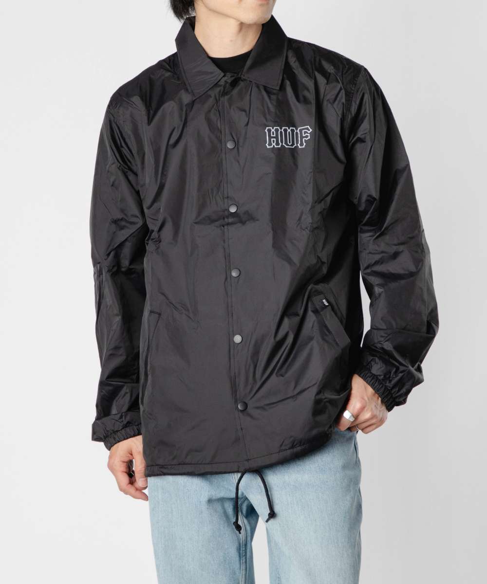 ハフ コーチジャケット メンズ ハフ HUF SET H COACHES JACKET JK00390 メンズ アウター ジャケット コーチジャケット ロゴ ウェア 長袖 カジュアル ストリート シンプル アウトドア ロングスリーブ ナイロン トップス プリント 撥水 スケーター スケボー ブランド アメリカ テーラード