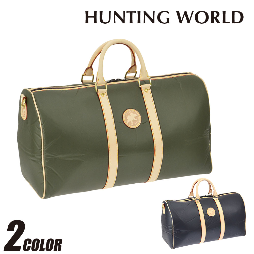 ハンティングワールド HUNTING WORLD ボストンバッグ メンズ レディース バッグ 鞄 旅行 出張 バチュークロス グリーン ネイビー 1073-10A / 1073-16A