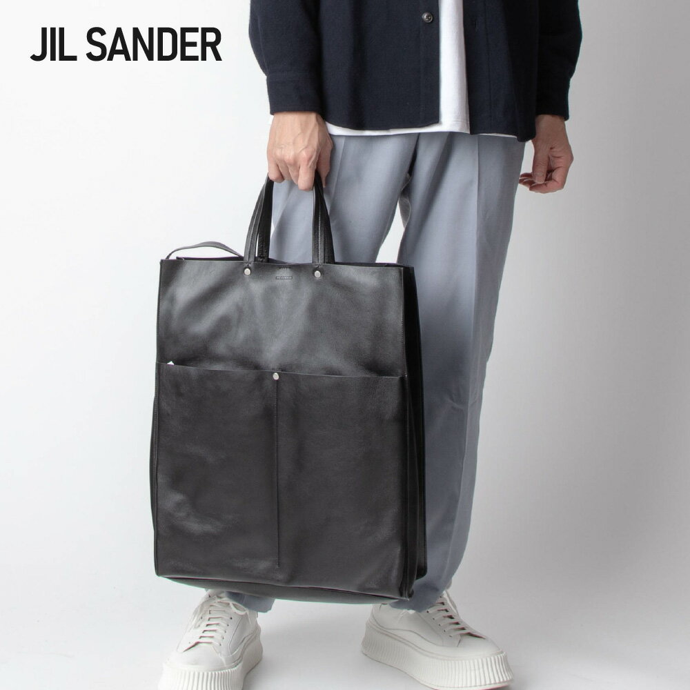 ジルサンダー JIL SANDER JSMT852201 MTB00035 トートバッグ メンズ バック 手提げバッグ ポケット トート シンプル プレゼント お祝い 記念 お出かけ ファッション ギフト 誕生日 記念日 エコバッグ ブラック