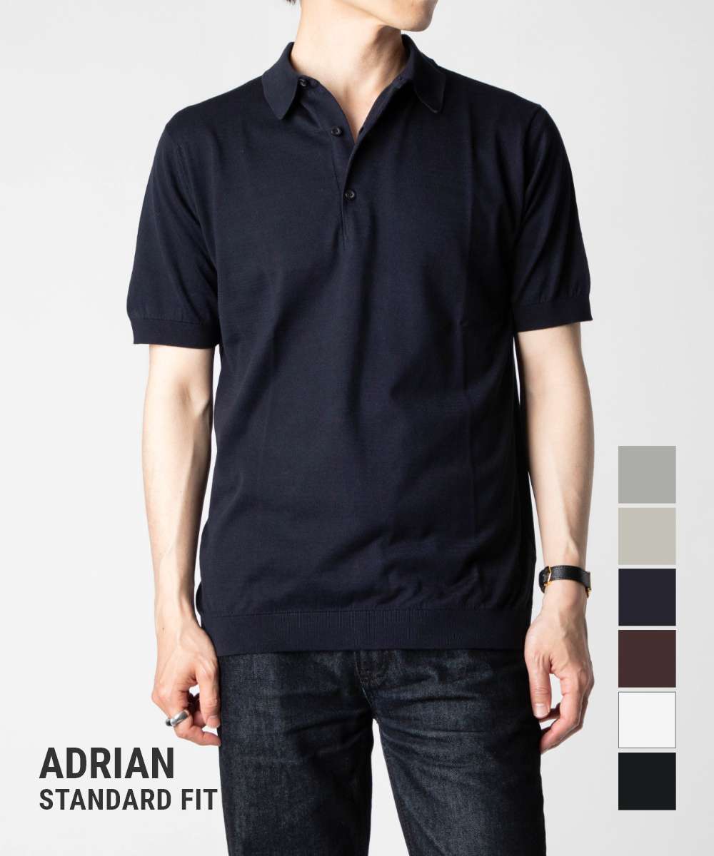 樂天商城 - ジョンスメドレー JOHN SMEDLEY ADRIAN エイドリアン STANDARD FIT 30G スタンダードフィット ポロシャツ ニット 半袖 メンズ トップス