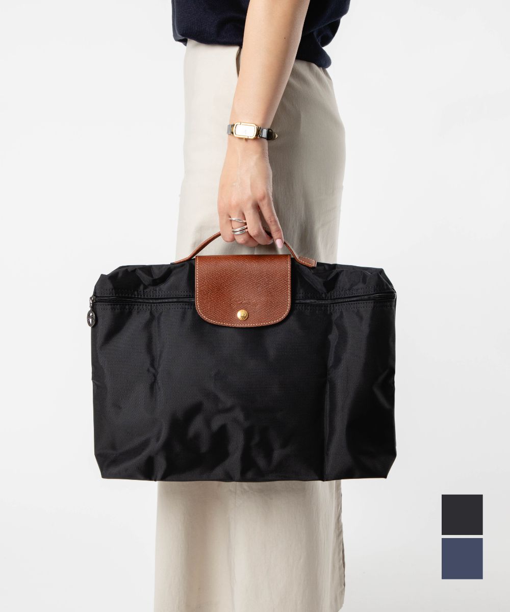 ロンシャン LONGCHAMP L2182 089 ハンドバッグ Le Pliage Original レディース バッグ ル プリアージュ オリジナル ドキュメント ホルダー S リサイクル キャンバス 手提げ お出かけ 通勤 折りたたみ ブラック マリン