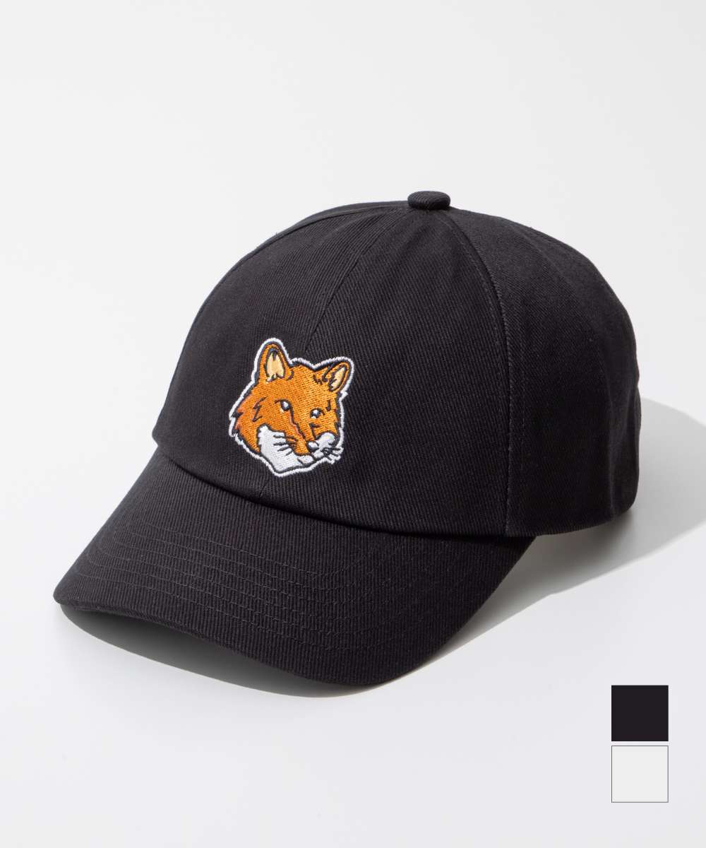 メゾンキツネ 小物 メンズ メゾンキツネ MAISON KITSUNE LM06103WW0087 キャップ LARGE FOX HEAD EMBROIDERY 6P CAP メンズ 帽子 ラージ フォックスヘッド エンブロイダリー 刺繍 ベースボールキャップ シンプル コットン ロゴ ギフト 贈り物 プレゼント ランニング スポーツ ホワイト ブラック