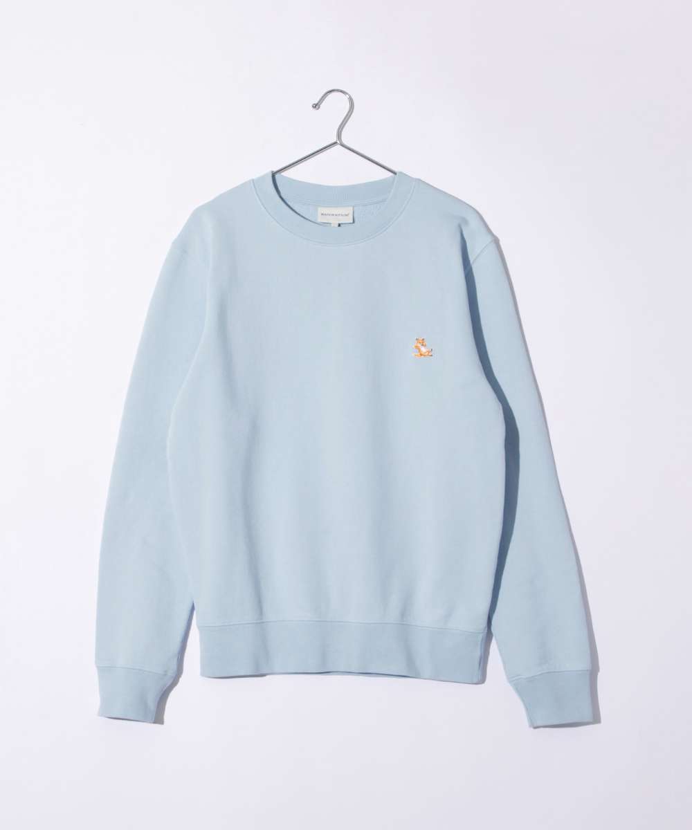 メゾンキツネ トレーナー メンズ メゾンキツネ MAISON KITSUNE LM00303KM0001 スウェット CHILLAX PATCH REGULAR SWEATSHIRT メンズ トップス 長袖 トレーナー チラックス パッチ レギュラー スウェットシャツ クルーネック コットン リブ カジュアル スカイブルー S M L