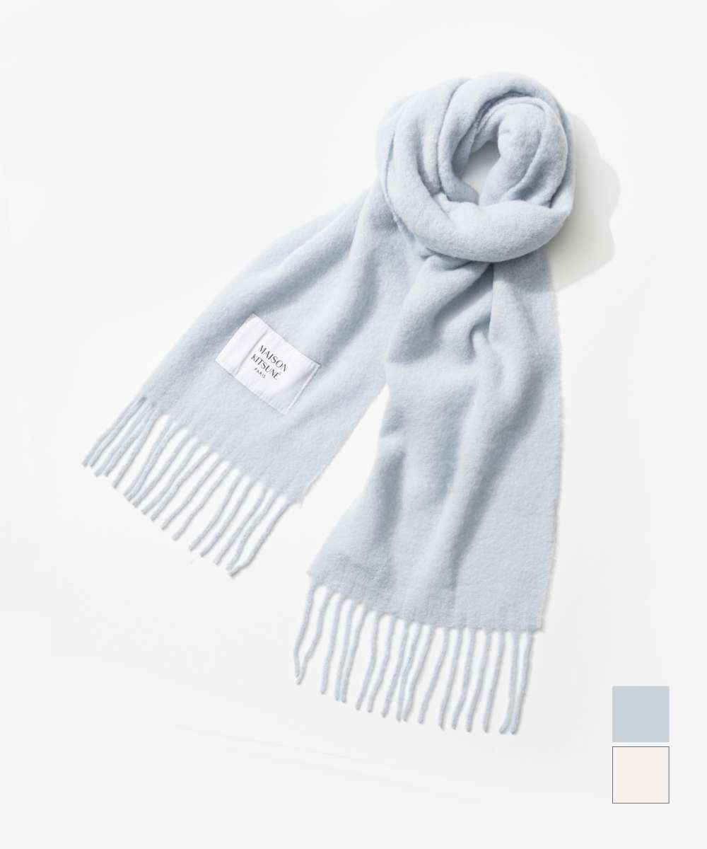 メゾンキツネ 小物 メンズ メゾンキツネ MAISON KITSUNE LM06206WA0022 スカーフ BABY ALPACA PLAIN SCARF メンズ ファッション小物 ベビー アルパカ プレーン マフラー 無地 ウール おしゃれ プレゼント ギフト 贈り物 シンプル 誕生日 記念 お祝い 秋冬 防寒 ミルク グレイドーン