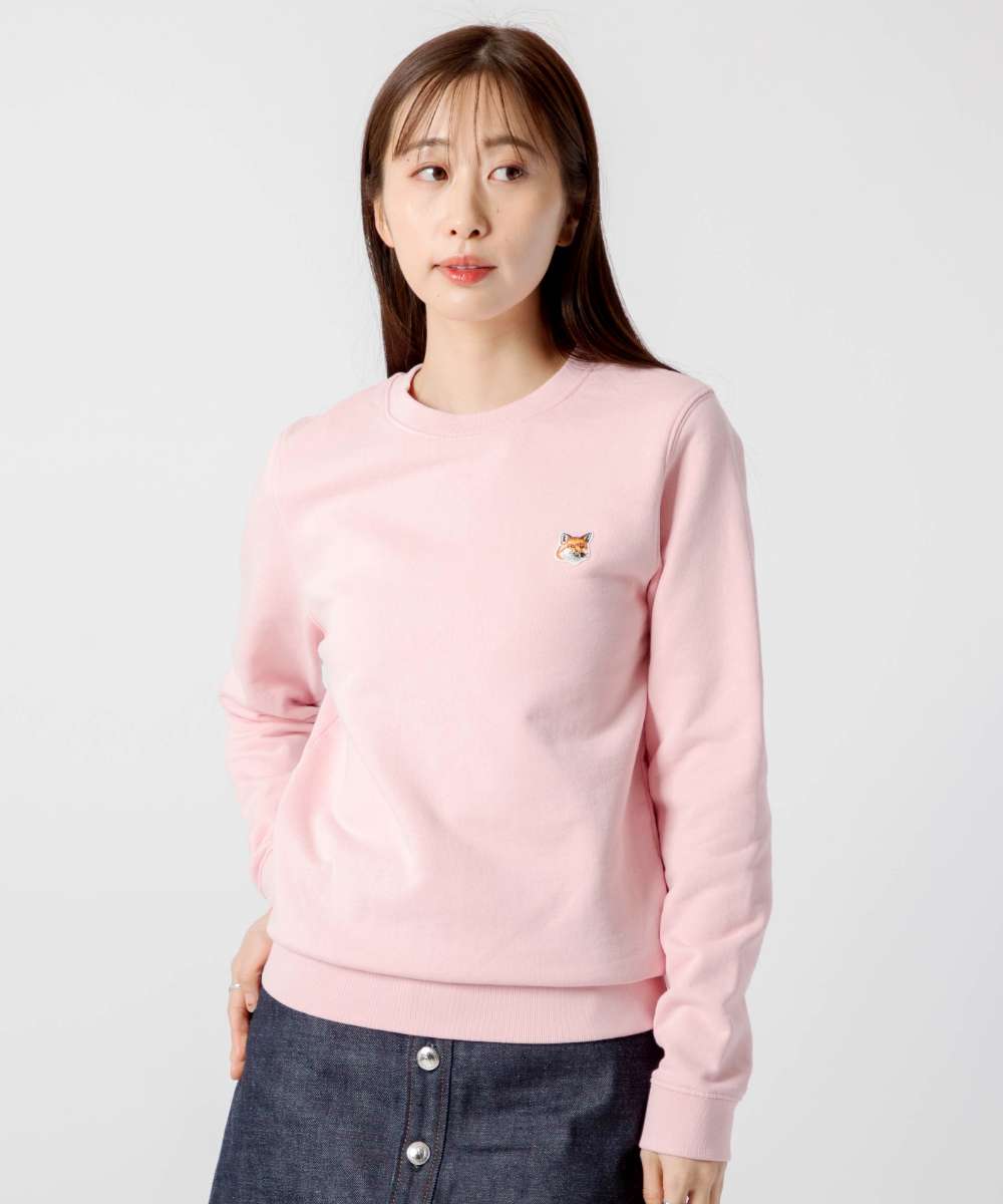 メゾンキツネ MAISON KITSUNE LW00302KM0001 スウェット FOX HEAD PATCH REGULAR SWEATSHIRT レディース トップス 長袖 トレーナー フォックスヘッド パッチ レギュラー スウェットシャツ クル…