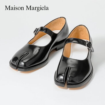 メゾン マルジェラ MAISON MARGIELA S39WL0119 PS679 パンプス レディース シューズ タビ フラットシューズ レザー TABI 足袋 ブランド おしゃれ 通勤 通学 プレゼント ギフト T8013 ブラック 22.5〜24cm