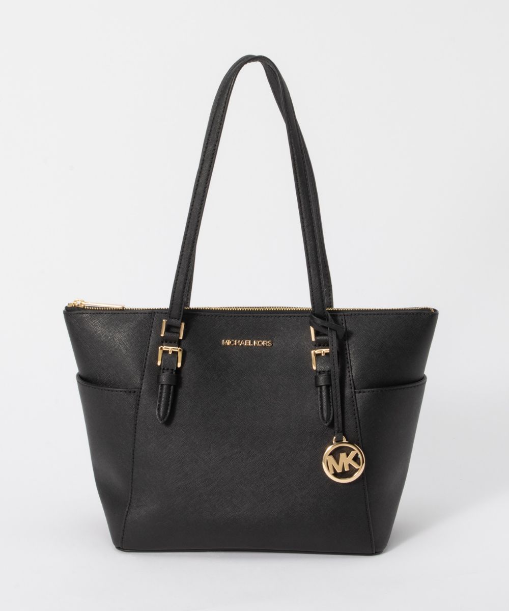 マイケルコース トートバッグ マイケルコース MICHAEL KORS 35T0GCFT7L トートバッグ レディース バック シャーロット チャーム 肩掛け ロゴ シンプル プレゼント 鞄 トート お祝い 記念 お出かけ ファッション ギフト 誕生日 記念日 ブラック