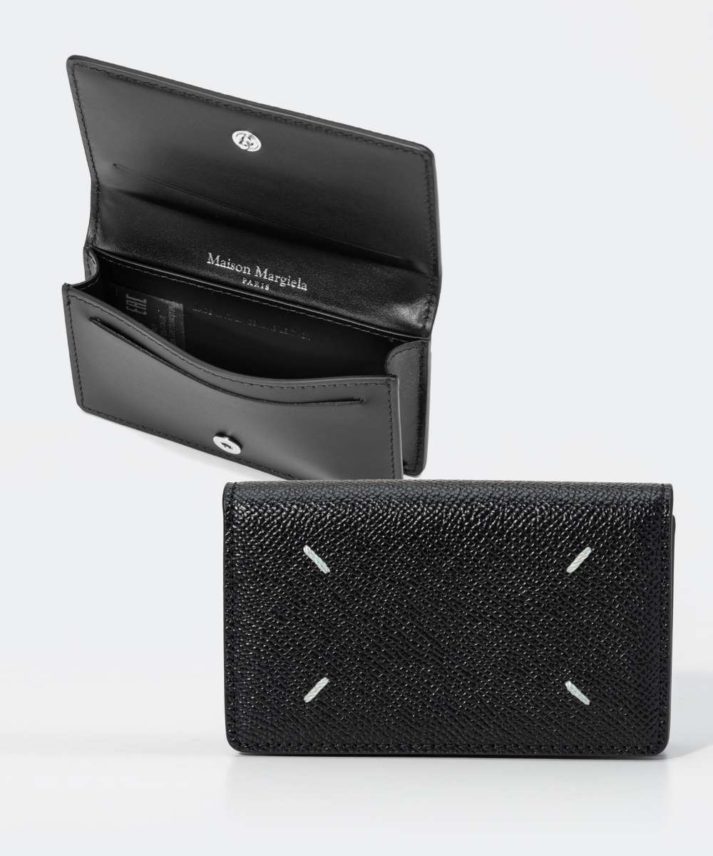 メゾン マルジェラ MAISON MARGIELA SA3VX0005 P4745 カードケース CARD HOLDER CLIP 2 メンズ レディース ファッション小物 4ステッチ カードホルダー 名刺入れ レザー ビジネス パスケース ブランドロゴ プレゼント お祝い 通勤 通学 コンパクト ギフト ブラック メンズ HOLDER CLIP レディース ファッション小物 メゾン マルジェラ MAISON MARGIELA SA3VX0005 P4745 CARD BLACK T8013 100%裏地：ビスコースレーヨン 縦幅11cm 横幅6 5cm 厚2cm