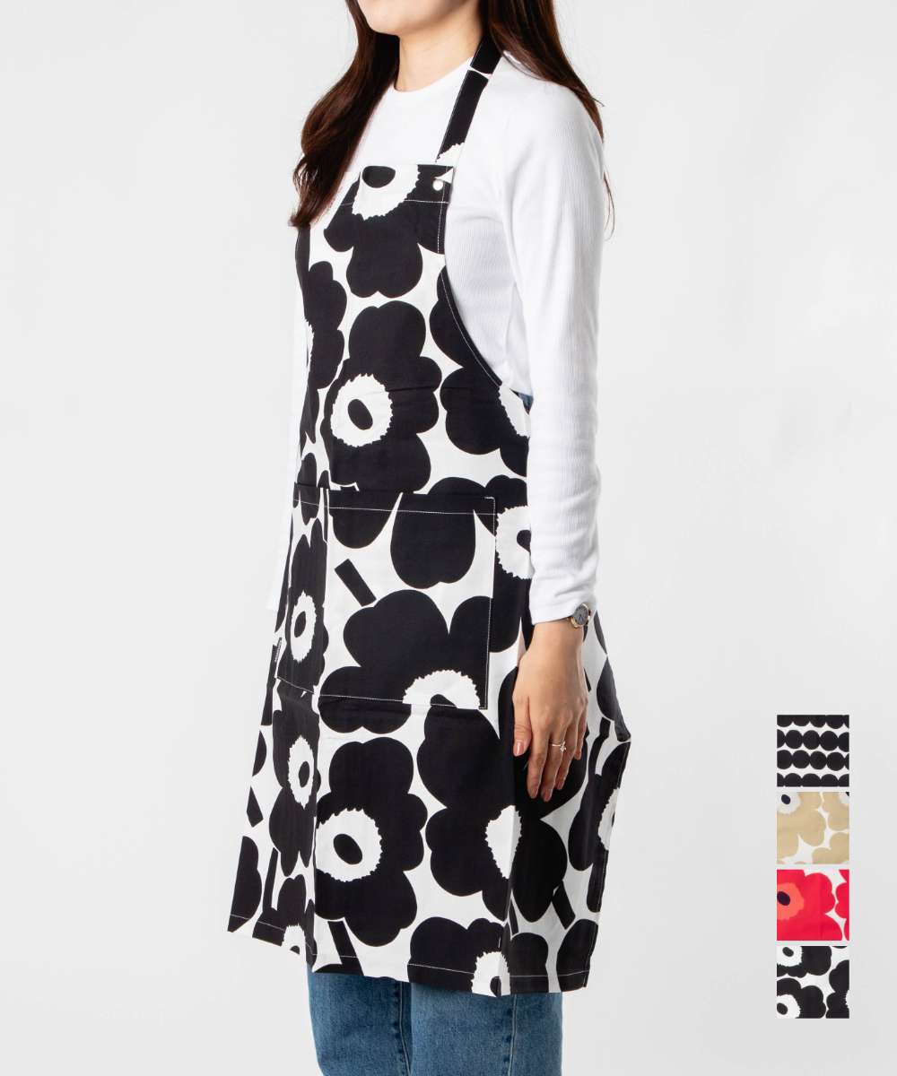 マリメッコ Marimekko 064161 069907 070692 073411 073302 エプロン Pieni Unikko apron レディース キッチン用品 ピエニ ウニッコ キッチン カフェ 厨房 コットン ギフト プレゼント 新生活 かわいい 綿 北欧 料理 結婚祝い おしゃれ 柄 ホワイト ベージュ ブラック