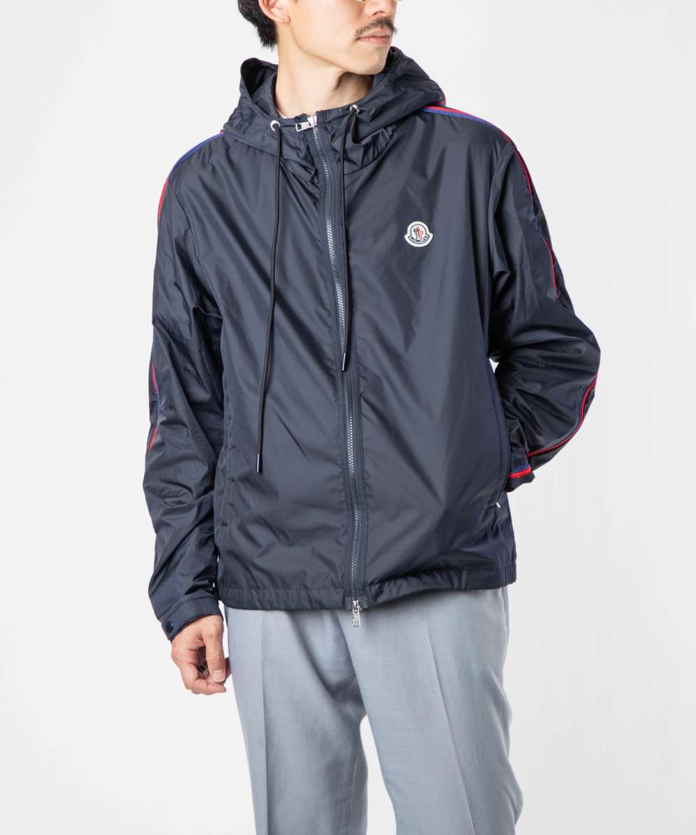 モンクレール ブルゾン レディース モンクレール MONCLER 1A00085 68352 ジャケット メンズ アウター HATTAB ナイロン ブルゾン フーテッド パイピング 撥水 775ジップアップ ダークネイビー 1 2 3 4