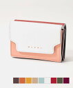 マルニ MARNI 三つ折り財布 PFMOW02U23 LV520 レディース 財布 折財布 ミニ財布 サフィアーノカーフスキン トリフォールド レザー ウォレ...