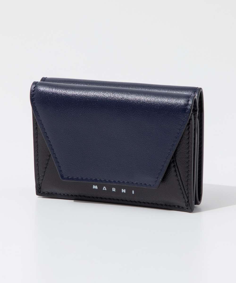 マルニ MARNI PFMI0052U0 P2644 三つ折り財布 TRIFOLD WALLET メンズ 財布 ミニ財布 レザー コンパクトウォレット ロ…