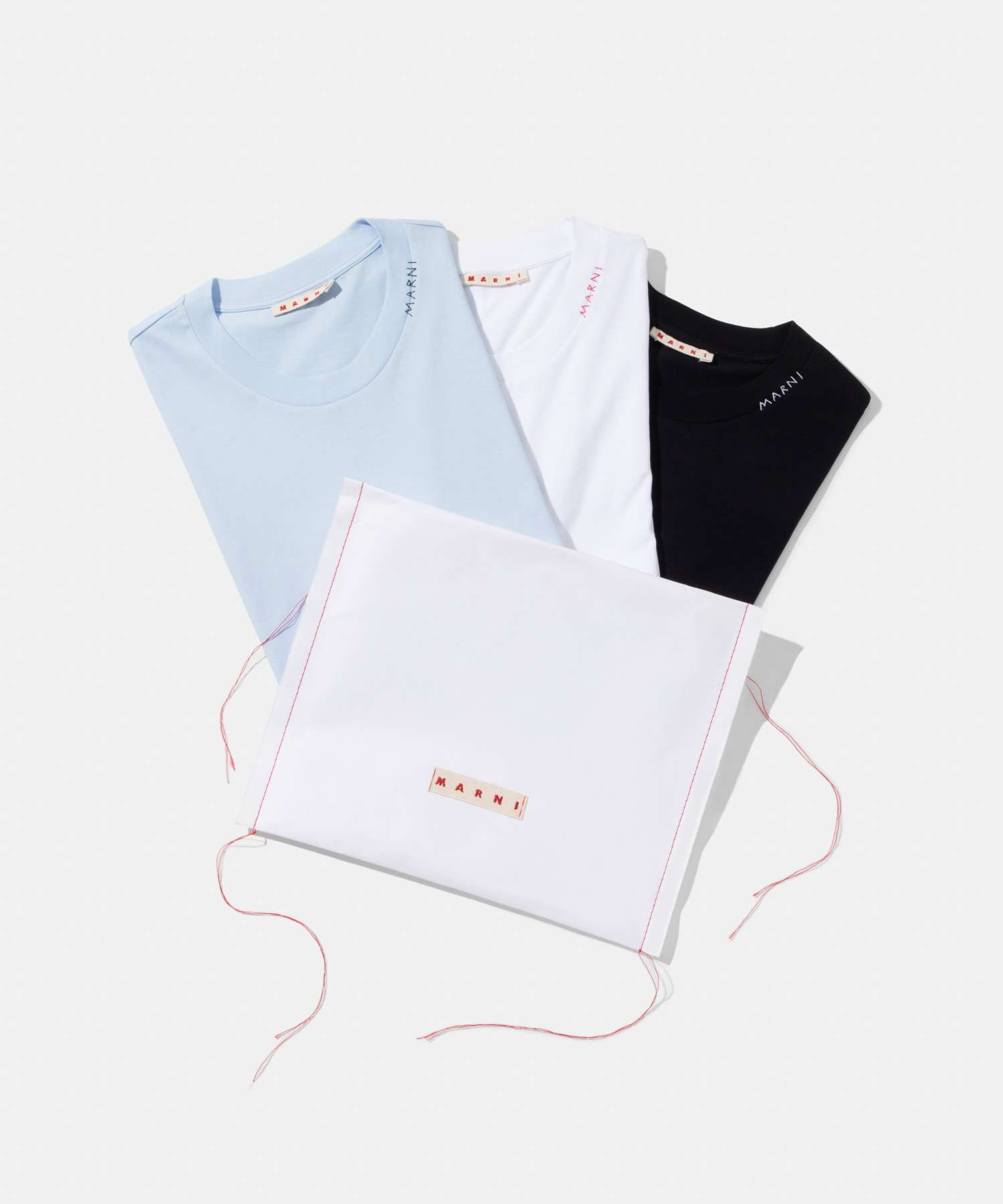 【3枚セット】マルニ MARNI THJE0211X2 UTCZ68 Tシャツ T-SHIRT 3 PACK レディース メンズ トップス 半袖 カットソー クルーネック ロゴ カジュアル シンプル コットン ショートスリーブ 綿 プレゼント ギフト ミネラルアイス 40 42 44