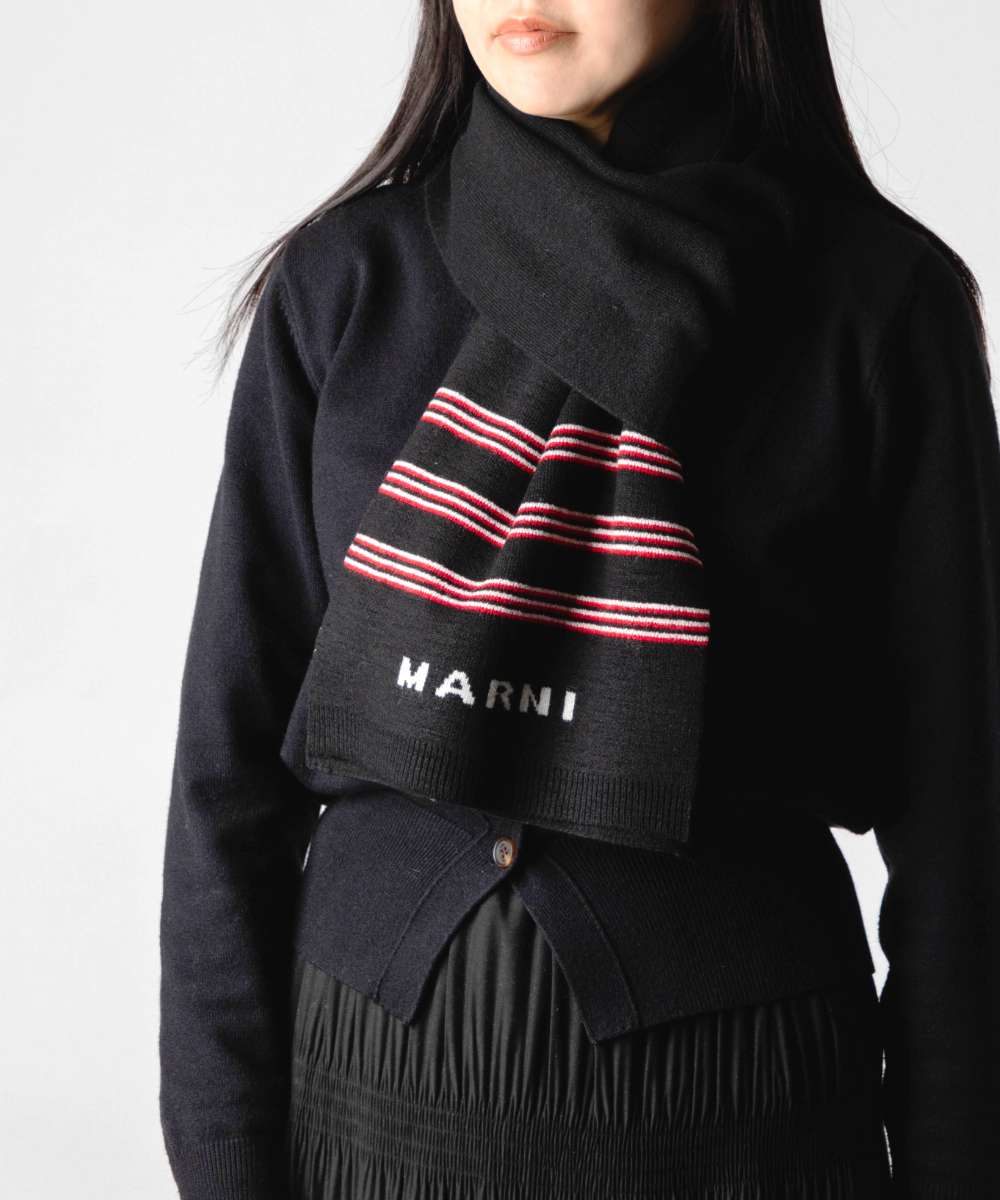 マルニ MARNI KIDS キッズ ストライプ ウール混紡 スカーフ M01284 M00SZ0 