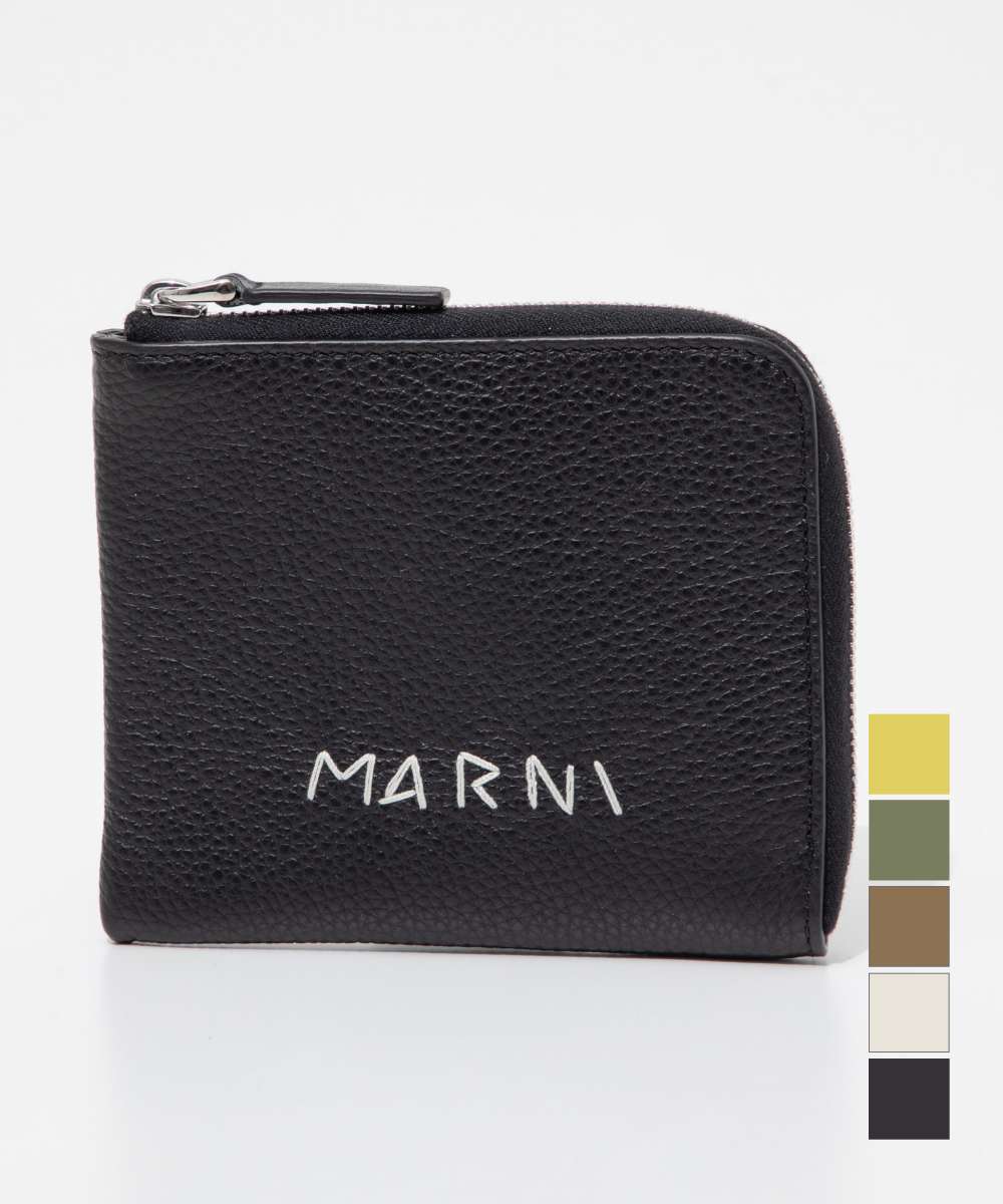 マルニ MARNI PFMI0095Q0 P6533 小銭入れ ZIP AROUND メンズ レディース ミニ財布 コインケース L字ファスナー レザー コンパクトウォレット ロゴ ジップアラウンド