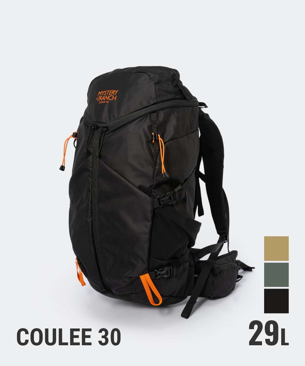 ミステリーランチ MYSTERY RANCH COULEE 30 MEN'S リュック メンズ バッグ クーリー 30 リュックサック バックパック アウトドア 登山 キャンプ ハイキング カジュアル トレッキング 29L ギフト プレゼント 記念 ブラック S/M、L/XL