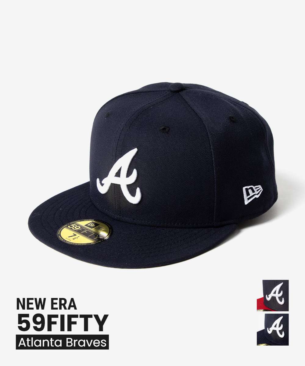乐天商城 - ニューエラ NEW ERA 59FIFTY 5950 MLB Atlanta Braves The Original Fitted アトランタ ブレーブス ブレイブス オリジナルフィット 70361058 70361069 キャップ ユニセックス 帽子