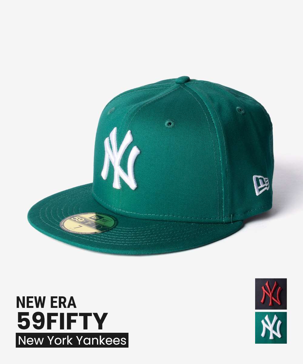 Rakuten - ニューエラ NEW ERA 59FIFTY 5950 フィフティー ナイン フィフティー New York Yankees League Essentials ニューヨーク ヤンキース リーグエッセンシャル 60364434 60364435 キャップ フラットバイザー MLB 野球 ユニセックス 帽子